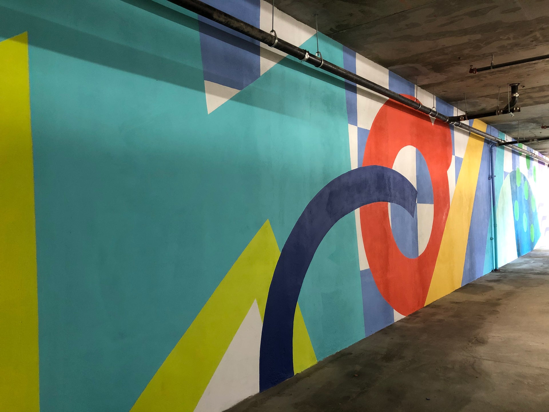 Custom hand-painted mural with vibrant colors and bold strokes.
