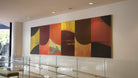 Abstract lobby artwork by WRAPPED Studio at the Irvine Company's 101 Broadway complex in San Diego