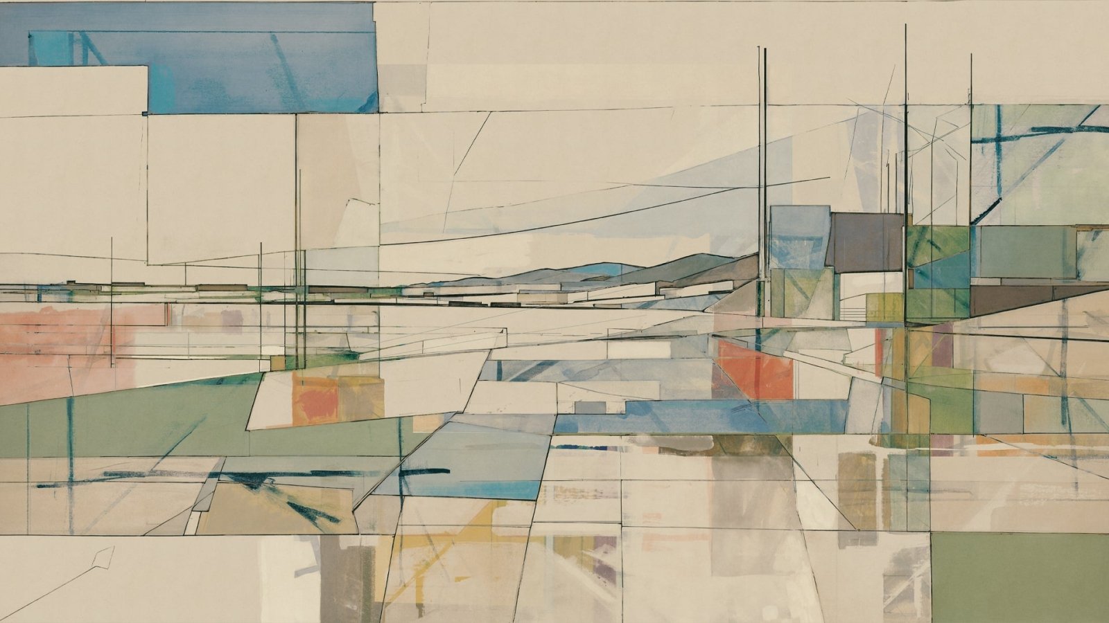 Abstract Horizons-Peel and Stick Wallpaper