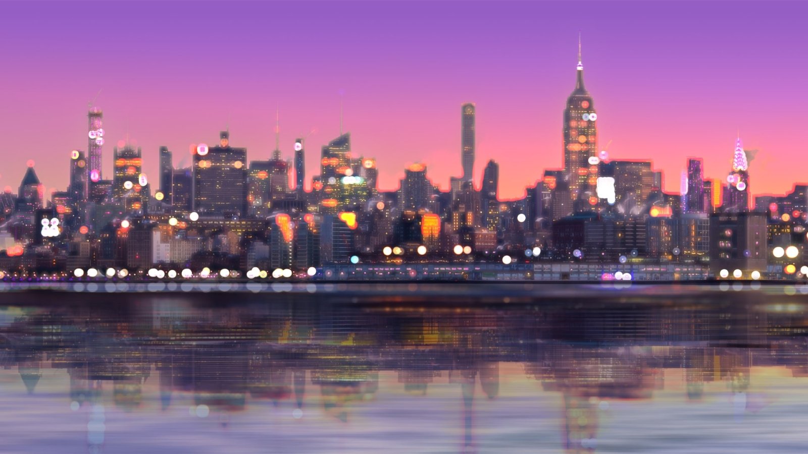 City Lights-Peel and Stick Wallpaper