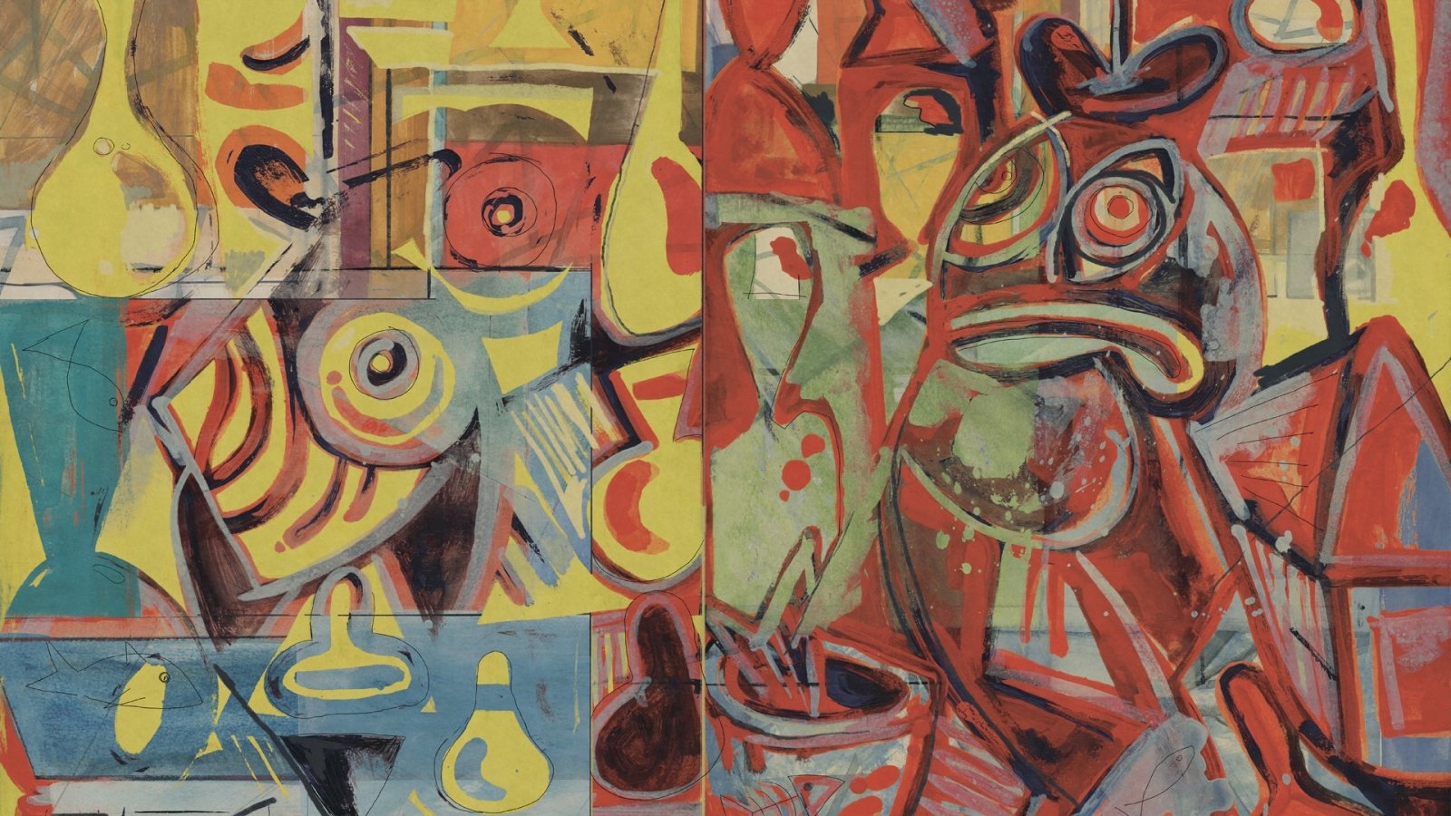 Cubist Carnival-Peel and Stick Wallpaper