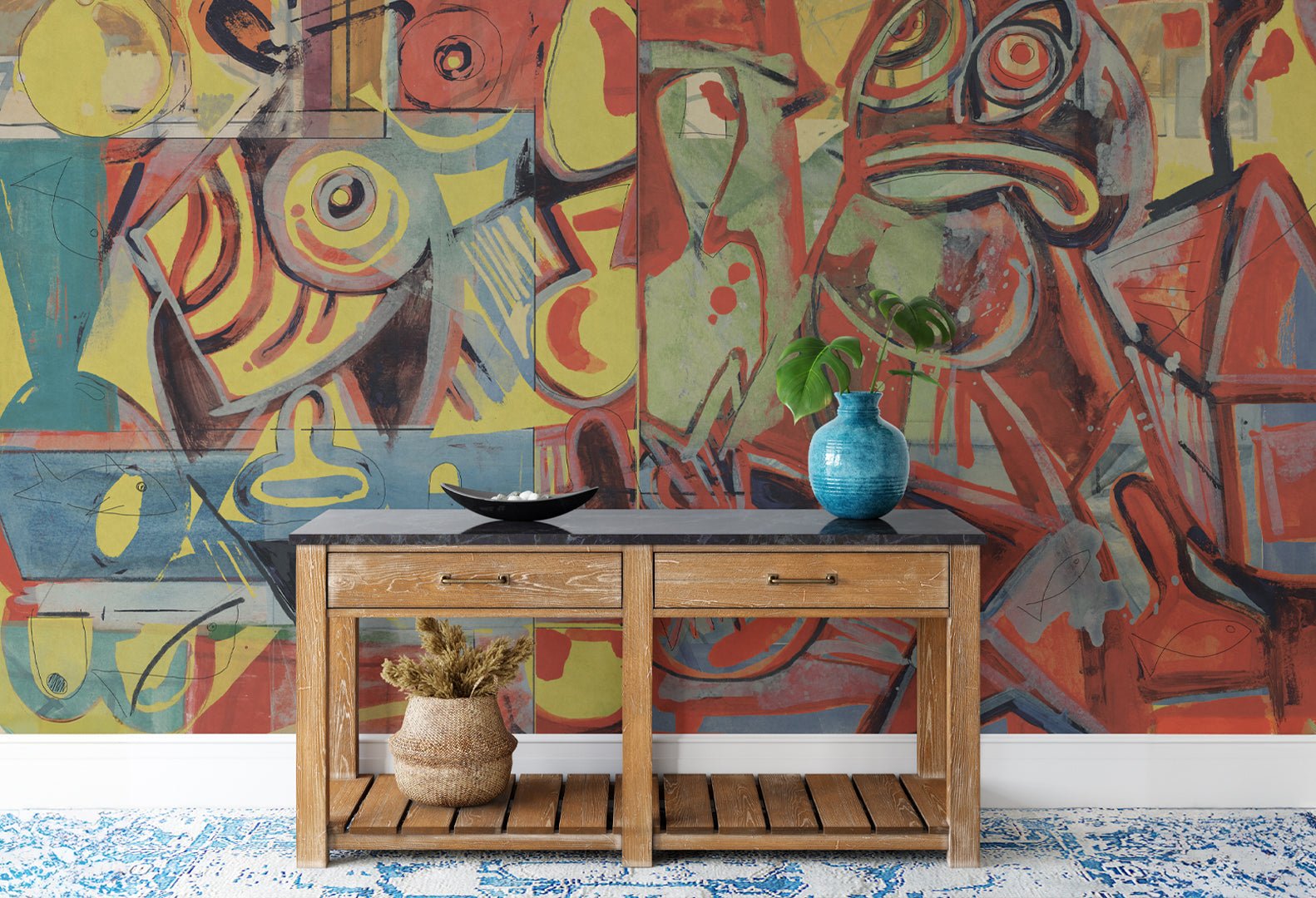 Cubist Carnival-Peel and Stick Wallpaper