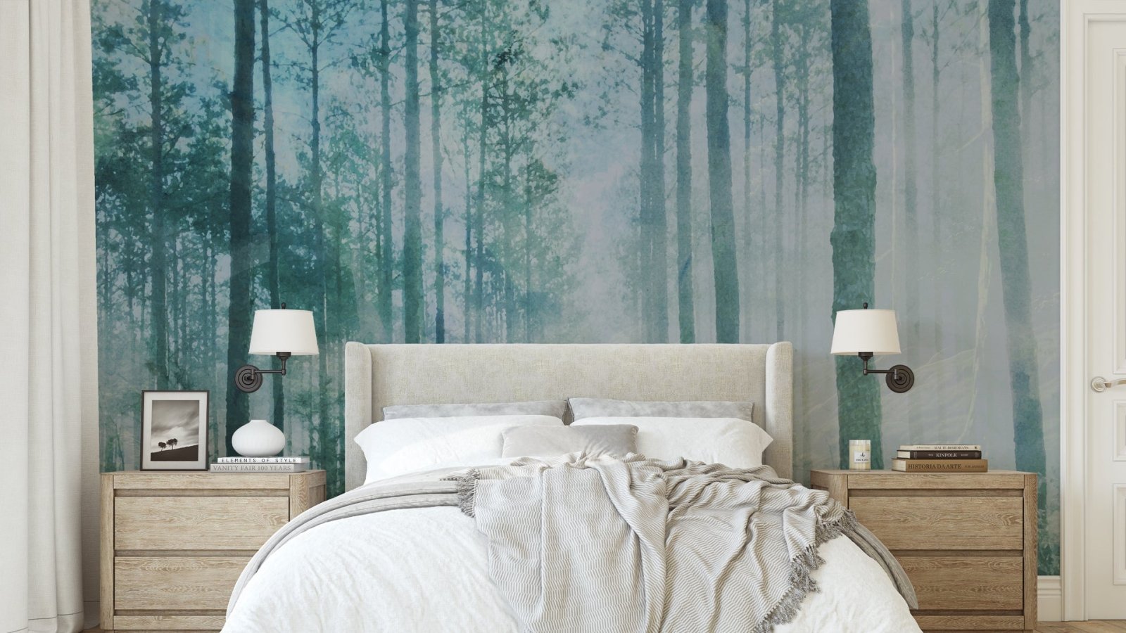 Misty Pines-Peel and Stick Wallpaper