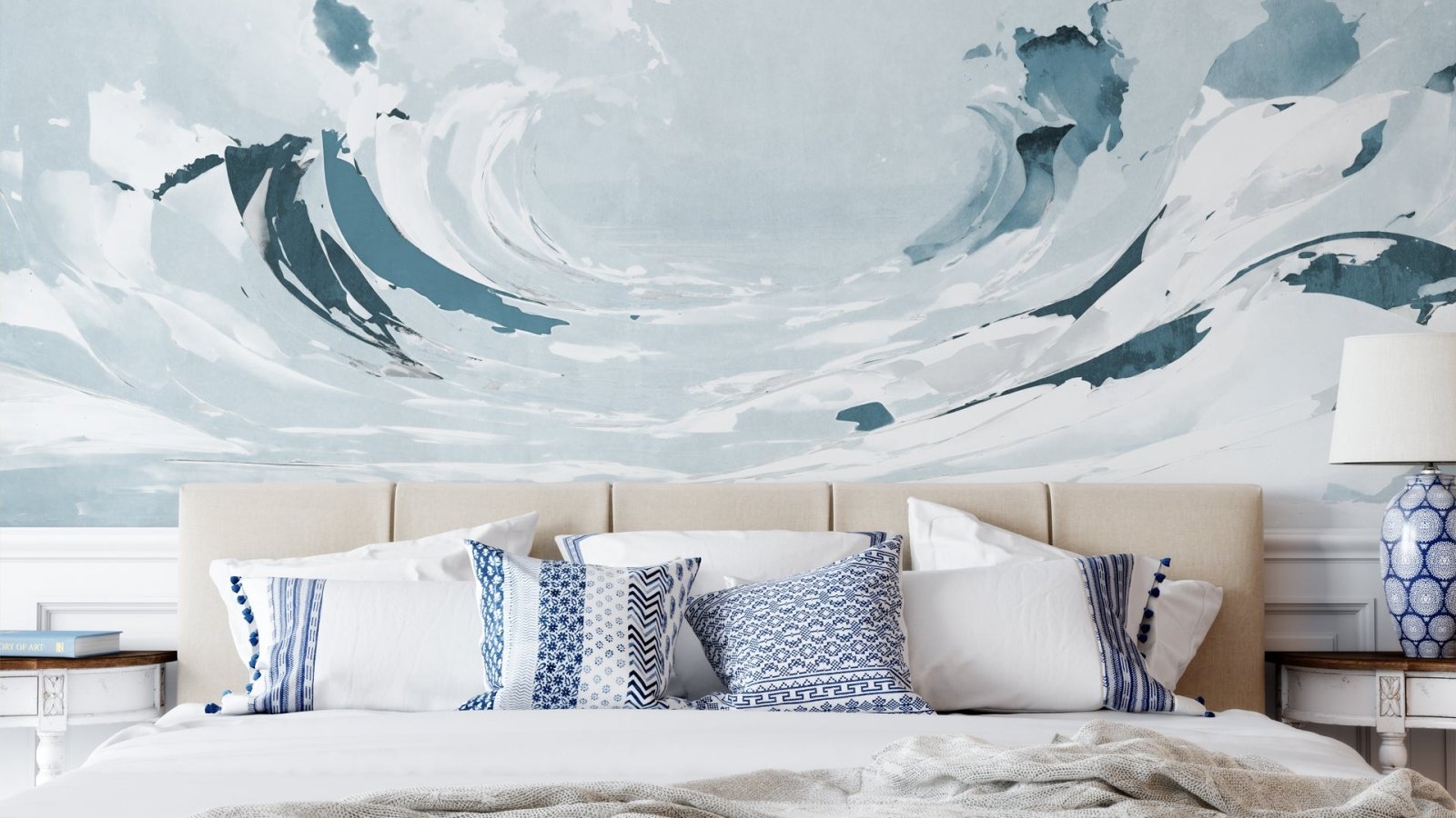 Oceanic Swirl-Peel and Stick Wallpaper