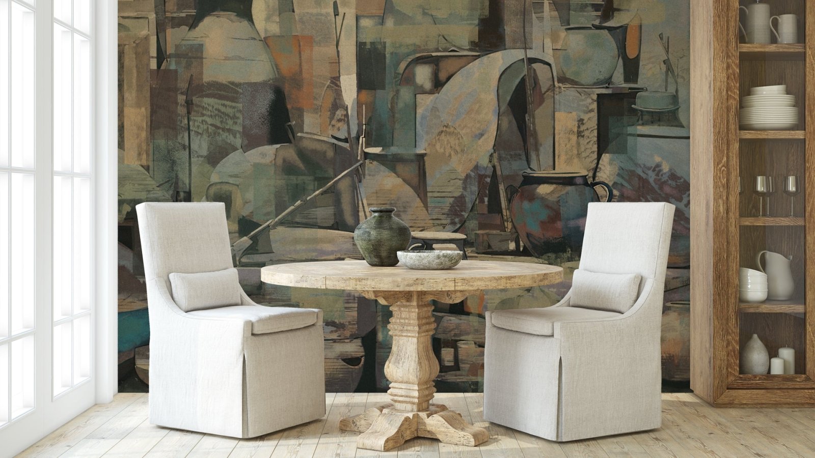 Rustic Mosaic-Peel and Stick Wallpaper