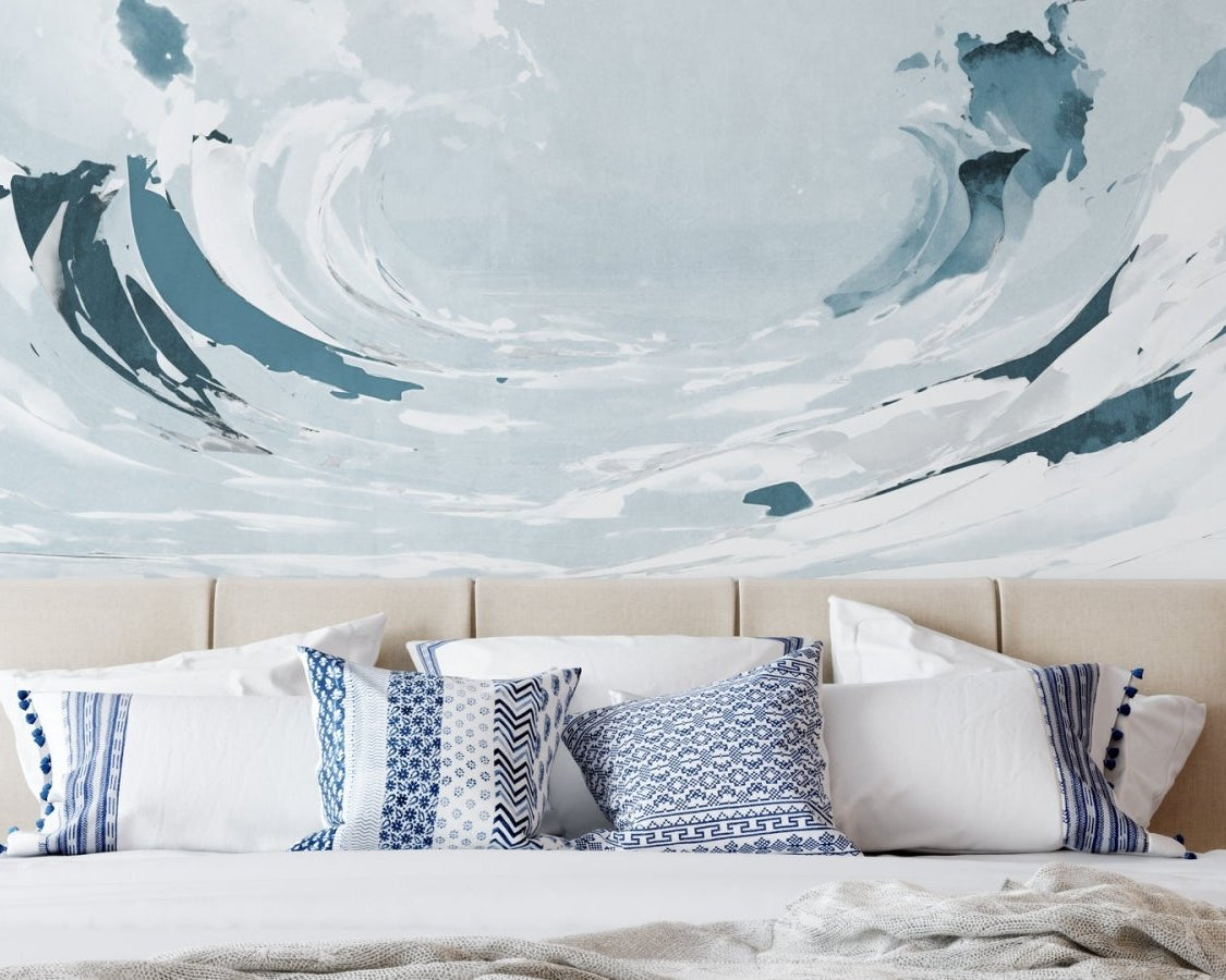 Oceanic Swirl-Peel and Stick Wallpaper
